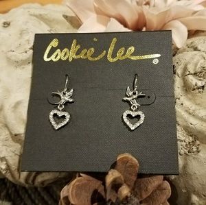 NWT Valentines Heart❤Swallow Earrings Cookie Lee